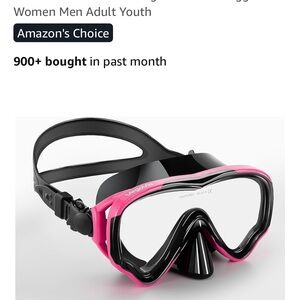 NIB Black and Pink Diving Mask
